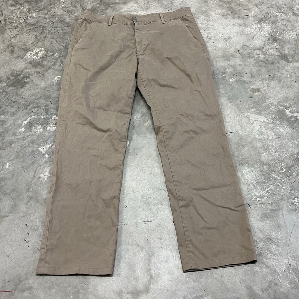 AG Adriano Goldschmied 36x30 Tan Khaki Lux Khaki Tailored Trouser Chino Pants